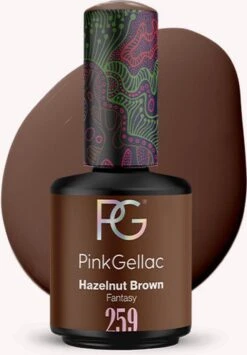 Pink Gellac - Hazelnut Brown - Gellak - Vegan - Bruin - Creamy Finish - 15 Ml