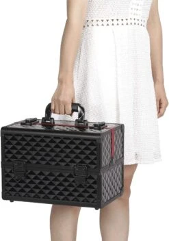 Make-upkoffer, Kapperskoffer, Cosmeticakoffer, Lege Nagelkoffer, Multikoffer, Afsluitbaar Voor Nageldesign/massageolie/fotoapparatuur, 34,7 X 22,2 X 25 Cm , Volledig Zwart HM-YAHEE-411233 15 Make-upkoffer, Kapperskoffer, Cosmeticakoffer, Lege Nagelkoffer, Multikoffer, Afsluitbaar Voor Nageldesign/massageolie/fotoapparatuur, 34,7 X 22,2 X 25 Cm , Volledig Zwart HM-YAHEE-411233 -Cosmetica Serie Winkel 842x1200 2