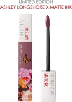 Maybelline Superstay Langhoudende Lippenstift - Matte Ink X Ashley Longshore - 95 Visionary - Paars - Limited Edition -Cosmetica Serie Winkel 845x1200
