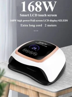 UV Nagel Lamp 168 Watt + 5 Gratis Vijlen - BellaLine - UV Led Nagellamp – Gel Nagel – Nagellak UV – Nageldroger – Salon – Sensor – Gellac - Acryl - Gelnagels – 42 Power Led – Professioneel – Krachtig – Manicure – Extra Lang Snoer - Pink - Pedicure -Cosmetica Serie Winkel 885x1200