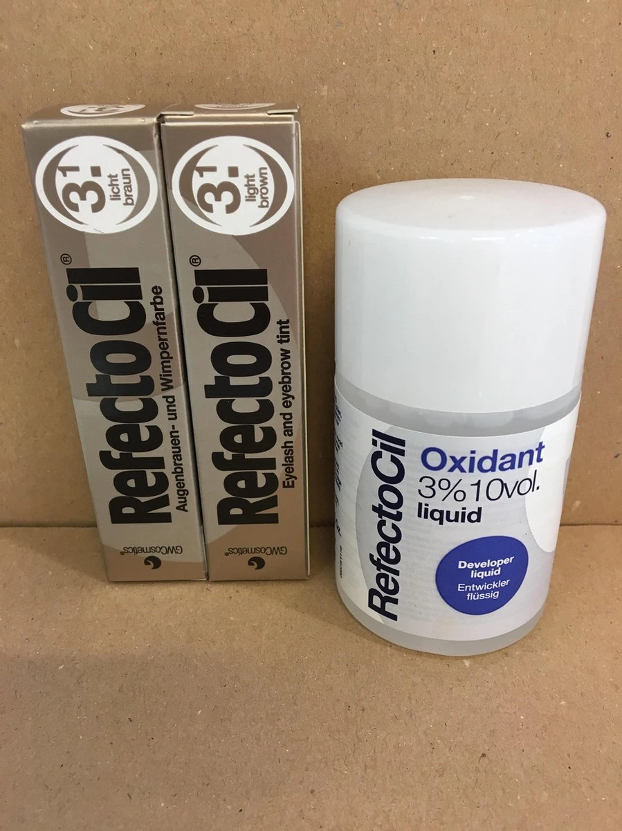 RefectoCil 2 Stuks 3.1 Lichtbruin + 100ml Oxidant 3 RefectoCil 2 Stuks 3.1 Lichtbruin + 100ml Oxidant