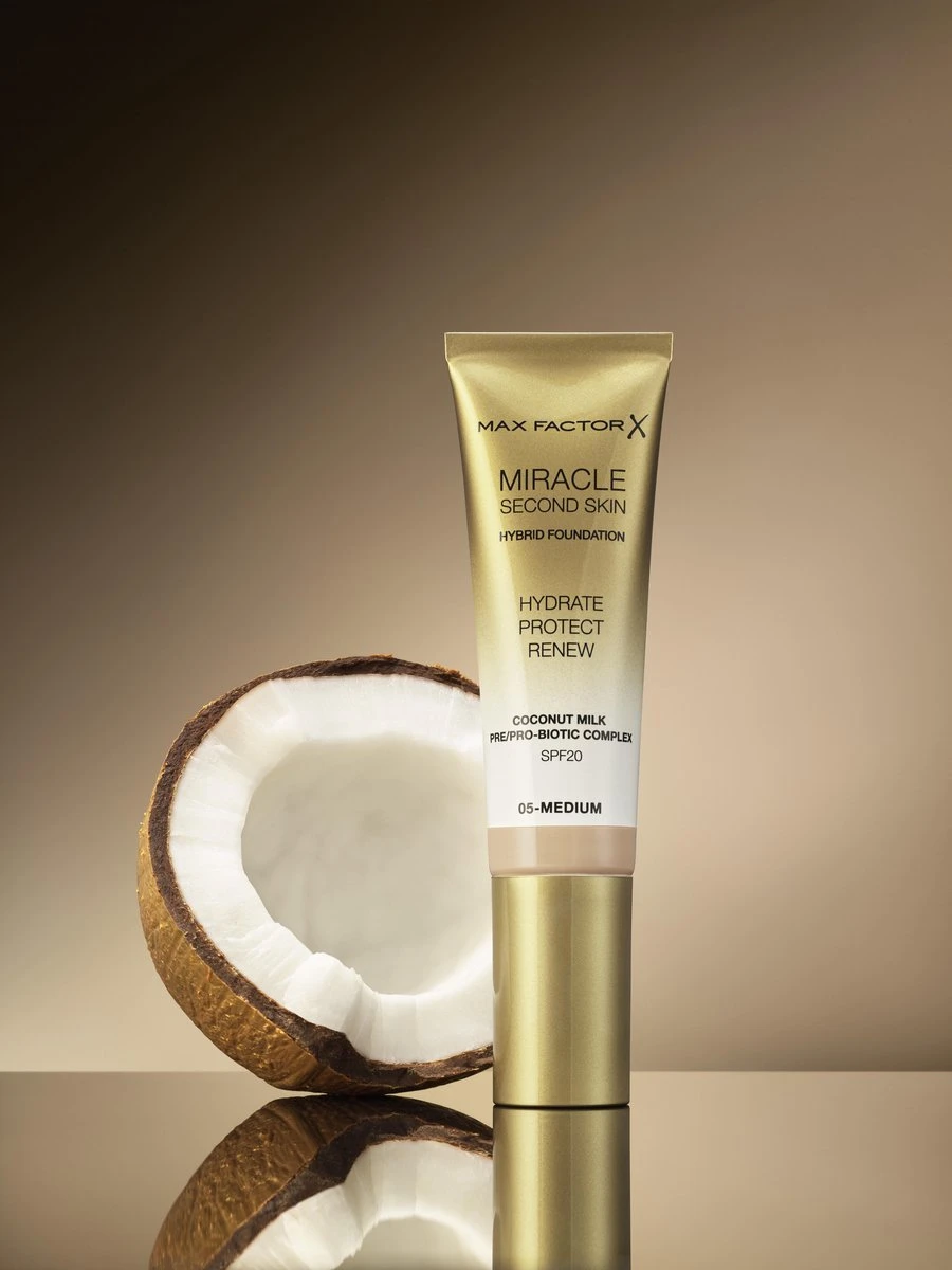 Max Factor Miracle Second Skin Foundation - 02 Fair Light 7 Max Factor Miracle Second Skin Foundation - 02 Fair Light - Afbeelding 5