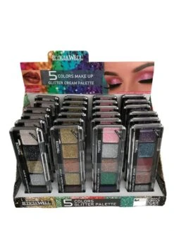 Leticia Well - Glitter Cream Make-up Palette Ogen En Lippen - 5 Tinten Roze/zilver/koper/groen/paars - Nummer 03 7 Leticia Well - Glitter Cream Make-up Palette Ogen En Lippen - 5 Tinten Roze/zilver/koper/groen/paars - Nummer 03 -Cosmetica Serie Winkel 900x1200 5