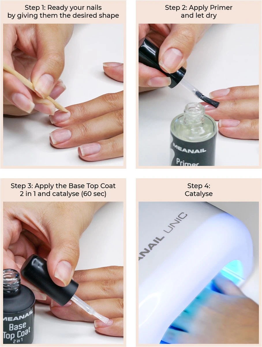 Méanail - Gellak - Kit Cube - Uv Lamp 36 Watt Zonder Timer - Starterspakket - Nude 4 Méanail - Gellak - Kit Cube - Uv Lamp 36 Watt Zonder Timer - Starterspakket - Nude - Afbeelding 2