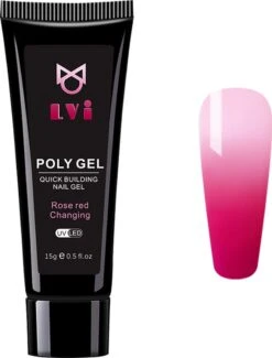 Elvi Polygel Starterskit - Complete Set Inc. USB UV/Led Mini Lamp-Nagelverlenging- Polygel 6 X 15g Perfecte Kleuren Roze - Polyacryl UV Nagellak-Quick Extension Temperature Color Changing UV Gel Pink -Cosmetica Serie Winkel 912x1200 1
