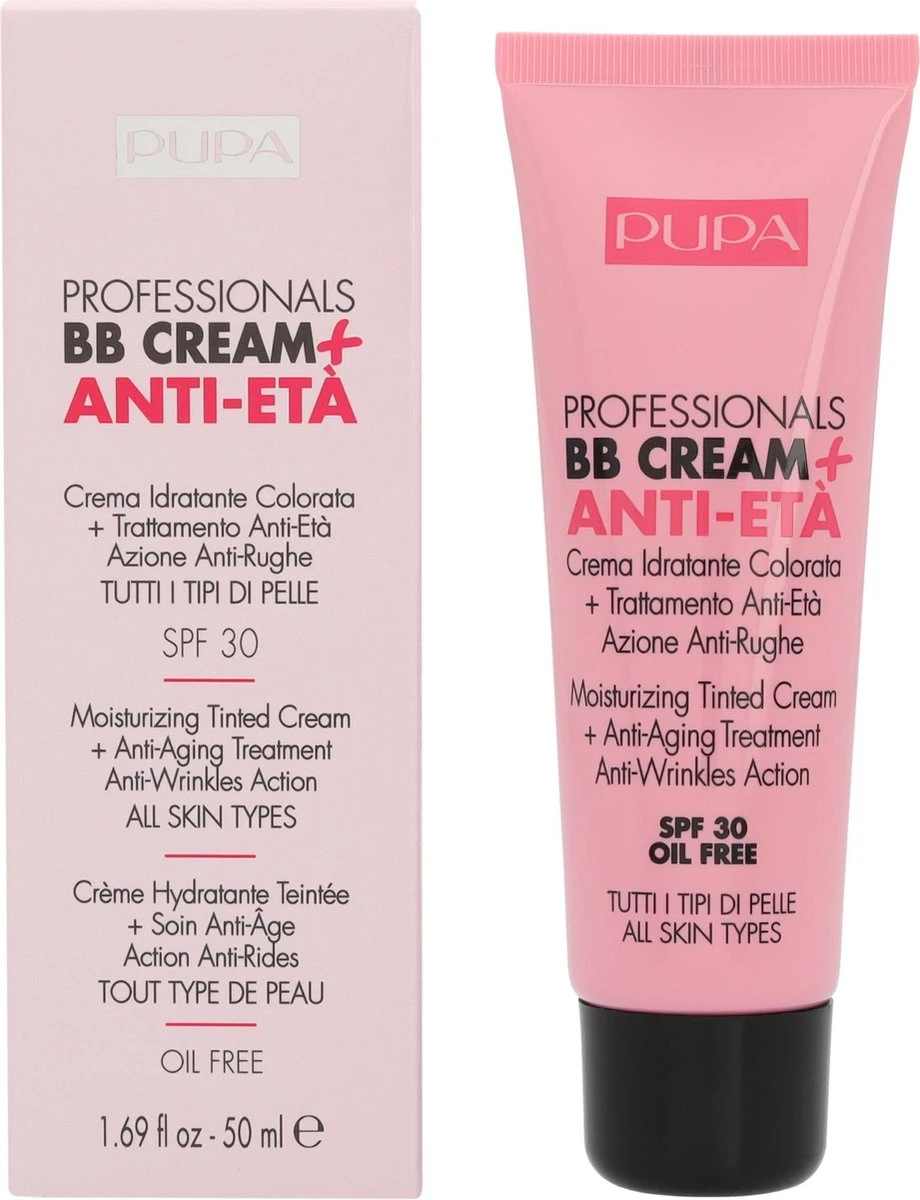 Pupa Milano Professionals BB Cream + Anti-Eta - 001 Nude 7 Pupa Milano Professionals BB Cream + Anti-Eta - 001 Nude - Afbeelding 5