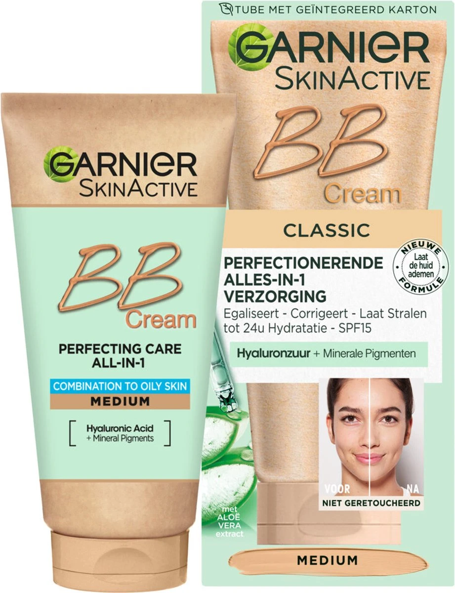 Garnier SkinActive BB Cream Classic Medium 5-in-1 Verzorging - 50 Ml 3 Garnier SkinActive BB Cream Classic Medium 5-in-1 Verzorging - 50 Ml