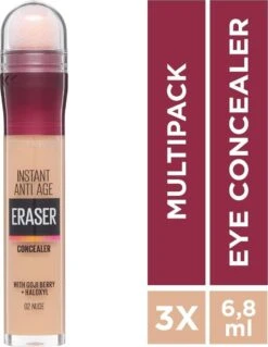 Maybelline Eraser Eye Concealer - Nude - 3 Stuks Voordeelverpakking -Cosmetica Serie Winkel 930x1200 2