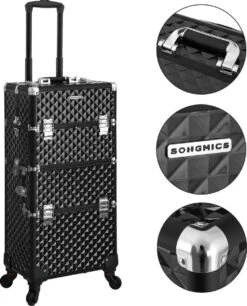 Merkloos Trolley, Make-up Koffer, Cosmetische Koffer, Voor Nageldesign, Make-up Organizer, Koffer Met Draagtas, Zwart JHZ04B 15 Merkloos Trolley, Make-up Koffer, Cosmetische Koffer, Voor Nageldesign, Make-up Organizer, Koffer Met Draagtas, Zwart JHZ04B -Cosmetica Serie Winkel 970x1200 3