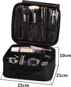 Make-up Koffer - Cosmetica Koffer - Visagie Opbergtas - Beauty Organizer Met Verstelbare Vakken - Roze -Cosmetica Serie Winkel 975x1200 2