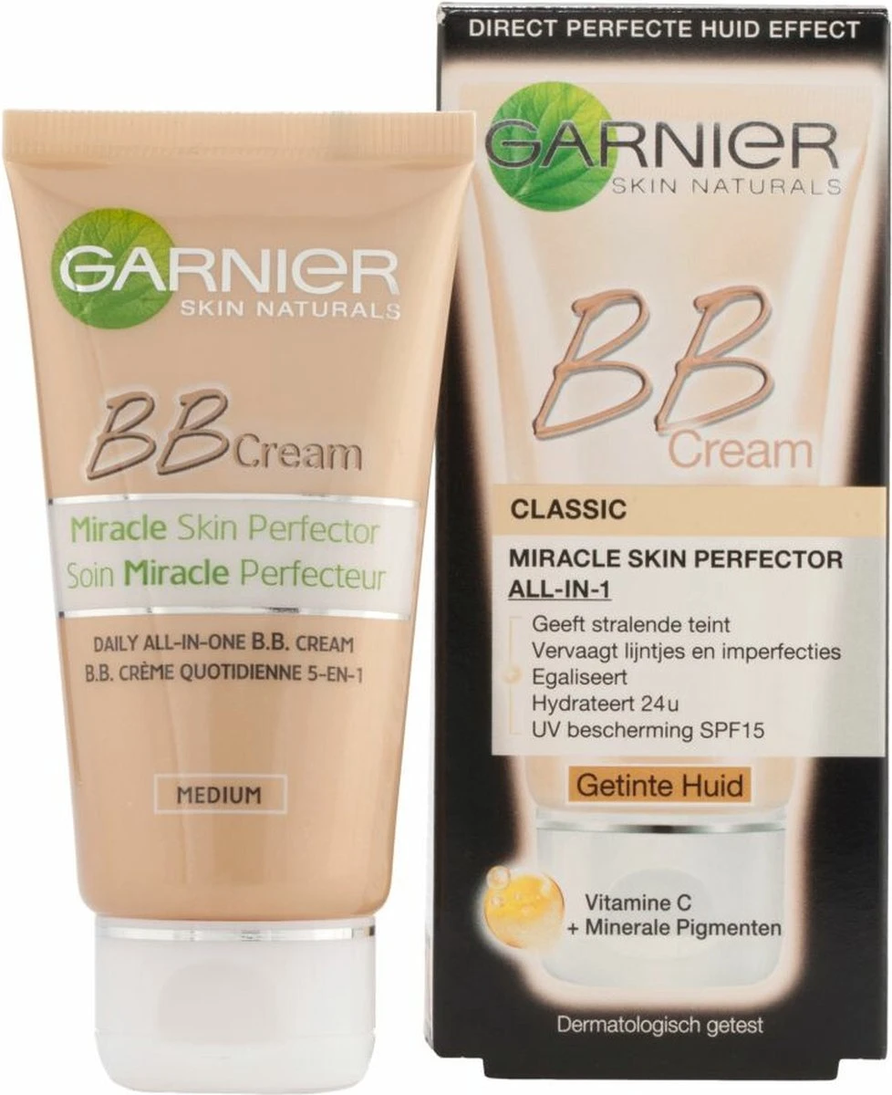 Garnier SkinActive BB Cream Classic Medium 5-in-1 Verzorging - 50 Ml 4 Garnier SkinActive BB Cream Classic Medium 5-in-1 Verzorging - 50 Ml - Afbeelding 2