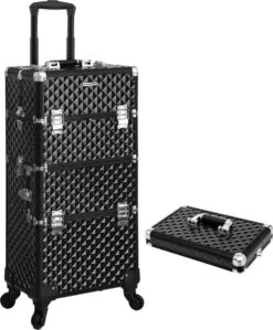 Merkloos Trolley, Make-up Koffer, Cosmetische Koffer, Voor Nageldesign, Make-up Organizer, Koffer Met Draagtas, Zwart JHZ04B 13 Merkloos Trolley, Make-up Koffer, Cosmetische Koffer, Voor Nageldesign, Make-up Organizer, Koffer Met Draagtas, Zwart JHZ04B -Cosmetica Serie Winkel 991x1200 1